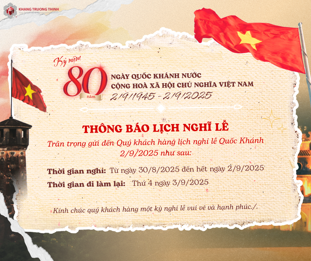 Thông báo nghỉ lễ Quốc khánh 2/9