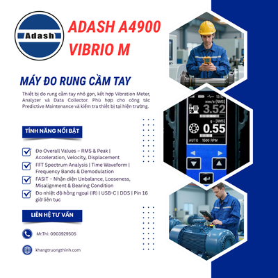 ADASH A4900 Vibrio M – Portable Vibration Meter, Analyzer and Data Collector