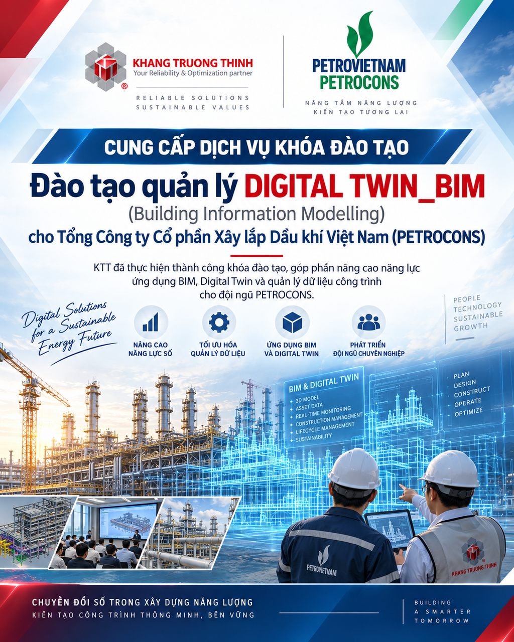 Provision of the “Digital Twin_BIM (Building Information Modelling) Management Training” for Vietnam Petroleum Construction Joint Stock Corporation (PETROCONS)