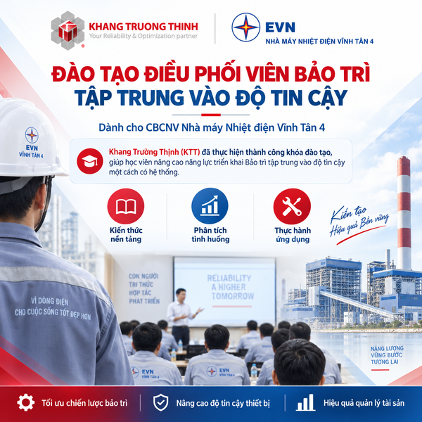 Providing the “Reliability-Centered Maintenance Coordinator Training” Course for Employees of Vinh Tan 4 Thermal Power Plant