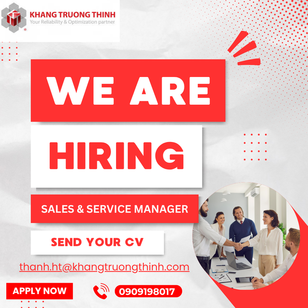 [HIRING] - SALES & SERVICE MANAGER / ENGINEER